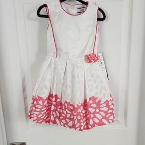 Little Miss Elegant White and Pink Dress